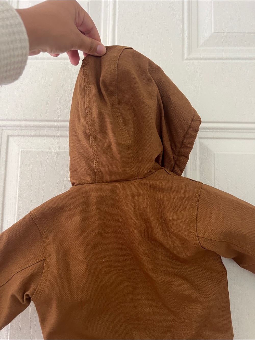Carhartt Infant Rust Brown Hooded Jacket - Picture 4 of 6